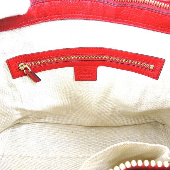 Gucci 2way Soho Handbag Red Gold Hardware - Picture 8 of 11
